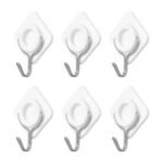 Conjunto 6 Gancho de Parede Metal Losango 2kg - Branca