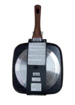 Frigideira Grill com Indução Quadrada 24,4cm - Preta