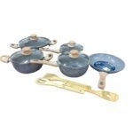Jogo de Panela Antiaderente com Cabo de Madeira 8 Peças - Sortida - Imagem 3