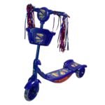 Patinete 3 Rodas Infantil Dobrável com Som e Luz - Azul - Imagem 2