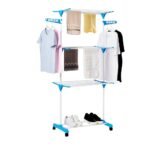 Multi varal de chão com bandejas 3 andares  Com Cabideiro- Branca