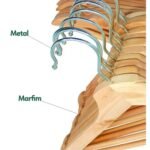 Jogo 3 Unidades Cabide De Madeira - Imagem 3