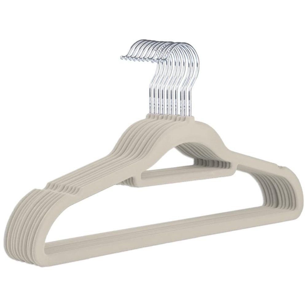 15396273393-9uetk685shh-xl.jpg Kit 10 Unidades Cabide Slim de Veludo Bege - Imagem 1