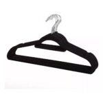 Kit 10 Unidades Cabides Slim Veludo Preto