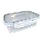 Pote de vidro hermetico para alimentos com tampa plastica 1040ml - Imagem 2