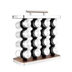 Conjunto 16 Potes de Condimentos Vidro 80ml - Inox