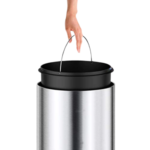 Lixeira Automática Redonda em Aço 40 Litros com Sensor - Inox - Imagem 2