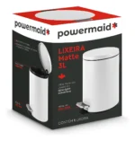 Lixeira Redonda com Pedal Multiuso Aço 3 litros - Cinza Matte - Imagem 3