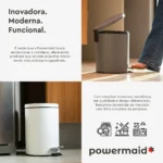 Lixeira Redonda com Pedal Multiuso Aço 3 litros - Cinza Matte - Imagem 4