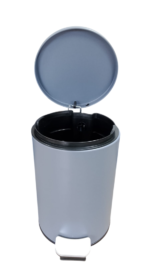 Lixeira Redonda com Pedal Multiuso Aço 3 litros - Cinza Matte - Imagem 5