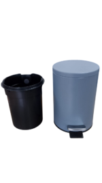 Lixeira Redonda com Pedal Multiuso Aço 3 litros - Cinza Matte - Imagem 7