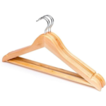 Kit 3 Unidades Cabides De Madeira com Verniz