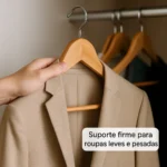 Kit 3 Unidades Cabides De Madeira com Verniz - Imagem 3