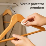 Kit 3 Unidades Cabides De Madeira com Verniz - Imagem 4