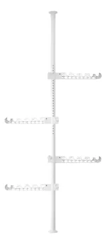 Cabideiro Vertical com 4 Braços Multiuso - Branco - Imagem 4