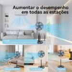 Ventilador 127V Pedestal Premium 60W - Preta - Imagem 2