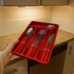 Conjunto 17 Peças Faqueiro com Porta Talher - Vermelha - Imagem 2