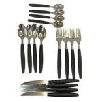 Conjunto 17 Peças Faqueiro com Porta Talher - Preta - Imagem 4