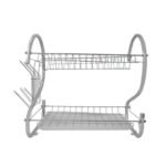 Escorredor de Louças com Porta Copos e Talheres de Metal