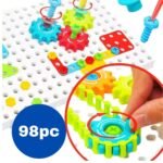 Kit Ferramenta Infantil Quebra Cabeça Engrenagem 98pc - Imagem 4