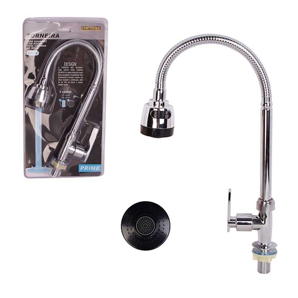 15397802017-3y4psj4bre8-xl.jpg Torneira de Mesa Gourmet com Ducha Para Cozinha - Inox - Imagem 1