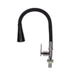 Torneira de Mesa Silicone com Ducha Para Cozinha - Preta - Imagem 3