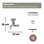 Torneira PVC Cromada 1/2'' - Imagem 2