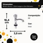 Torneira Para Lavatório de Mesa Cromada - Imagem 5