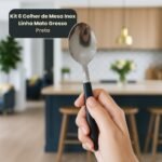 Kit 6 Colher de Mesa Inox Linha Mato Grosso - Preta - Imagem 5