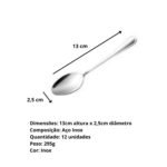 Kit 12 Colher de Chá Beta - Inox - Imagem 2