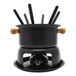 Conjunto De Fondue Para 6 Pessoas Com Garfos 11 Peças - Preta - Imagem 4
