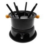 Conjunto De Fondue Para 6 Pessoas Com Garfos 11 Peças - Preta - Imagem 11