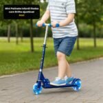 Mini Patinete infantil Rodas com Brilho ajustável - Azul - Imagem 3