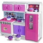 Mini Cozinha Fogão Geladeira e Armário