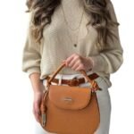 Bolsa Feminina Transversal com Alça em Corda - Caramelo