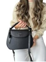 Bolsa Feminina Transversal com Alça em Corda - Preta - Imagem 2