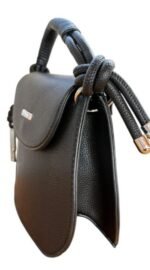 Bolsa Feminina Transversal com Alça em Corda - Preta - Imagem 6