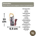 Alicate Amperímetro Digital Portátil - Preta