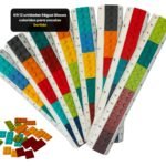 Kit 12 unidades Régua Blocos coloridos para encaixe - Sortido - Imagem 3