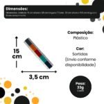 Kit 12 unidades Régua Blocos coloridos para encaixe - Sortido - Imagem 5