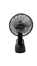 Mini Ventilador de Mesa Recarregável - Preta