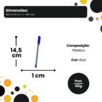 Kit 25 Caneta Esferográfica - Azul - Imagem 3