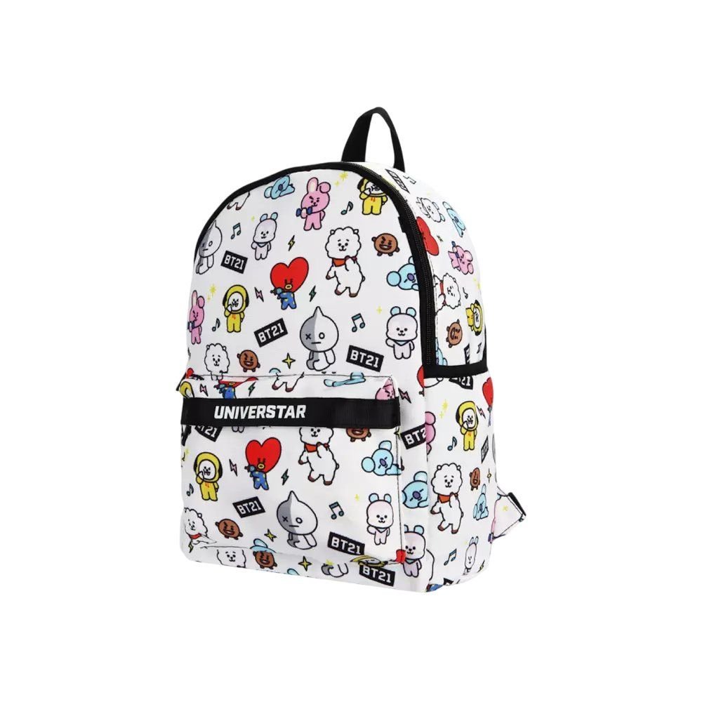 15398215173-nlhhcbvz6yr-xl.jpg Mochila de Costa Escolar Personagens BT21 - Branca - Imagem 1