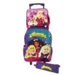 Kit Mochila Infantil Escolar com 3 peças Princesas Roxa - Imagem 5