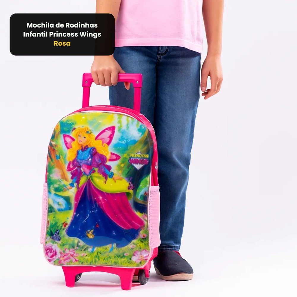 15398218040-467b7uln92n-xl.jpg Mochila de Rodinhas Infantil Princess Wings - Rosa - Imagem 1