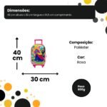 Mochila de Rodinhas Infantil Princess Wings - Rosa - Imagem 3