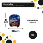 Mochila Infantil de Costa Carros - Vermelha - Imagem 5