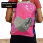 Mochila Infantil de Plástico Lantejoulas Holográficas - Imagem 4