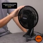 Ventilador de Mesa Portátil 127V com Oscilação - Sortido