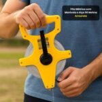 Fita Métrica com Manivela e Alça 50 Metros - Amarela